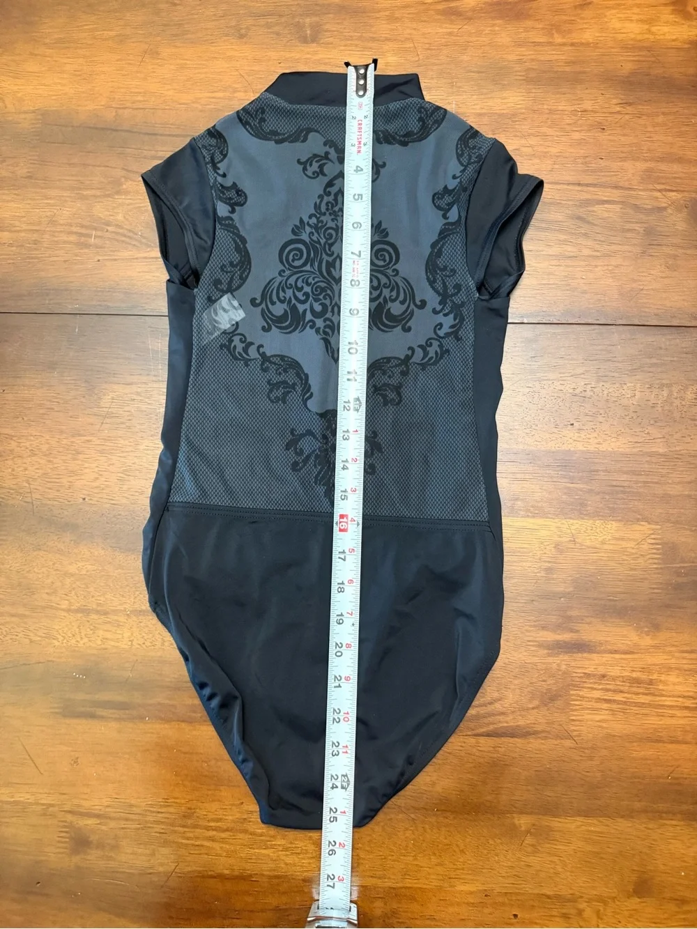 balera Black Short-Sleeve Large Child (LC) One-Piece with Front Zip
